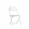 Flash Furniture Folding Chair, Plastic, Fan Back, White LE-L-4-WHITE-GG